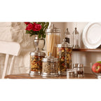 Italian Pewter & Glass Canister