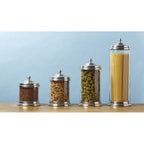 Italian Pewter & Glass Canister