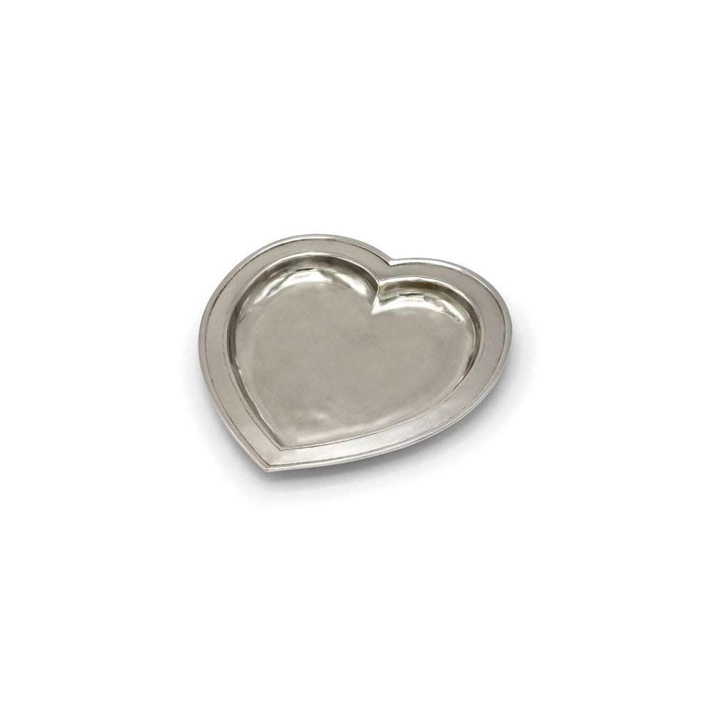 Italian Pewter Heart Tray
