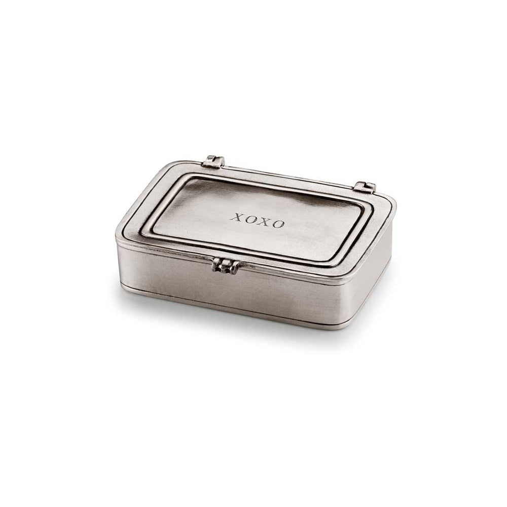 Italian Pewter Lidded Box [XOXO]