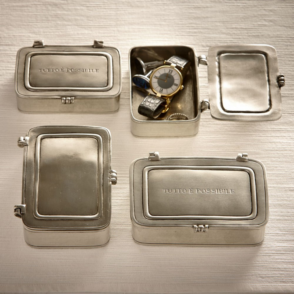 'Anything is possible' Italian Pewter Lidded Box