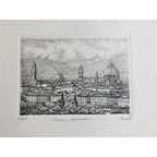 Original Florence Etching - Panorama