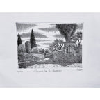 Original Tuscany Etching - Via San Leonardo