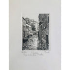 Original Venice Etching - Rio de la dona onesta