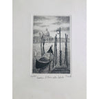 Original Venice Etching - Santa Maria della Salute
