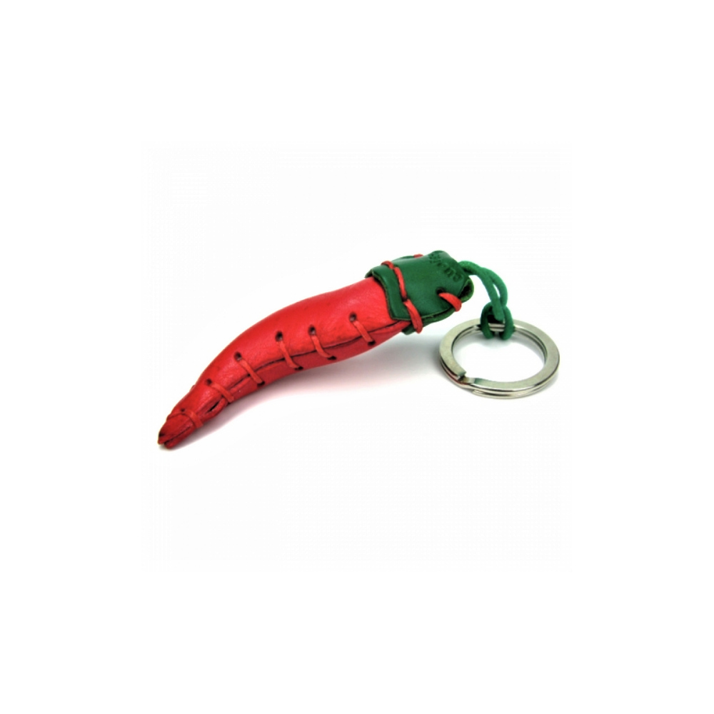 Red Chilli Leather Key Ring