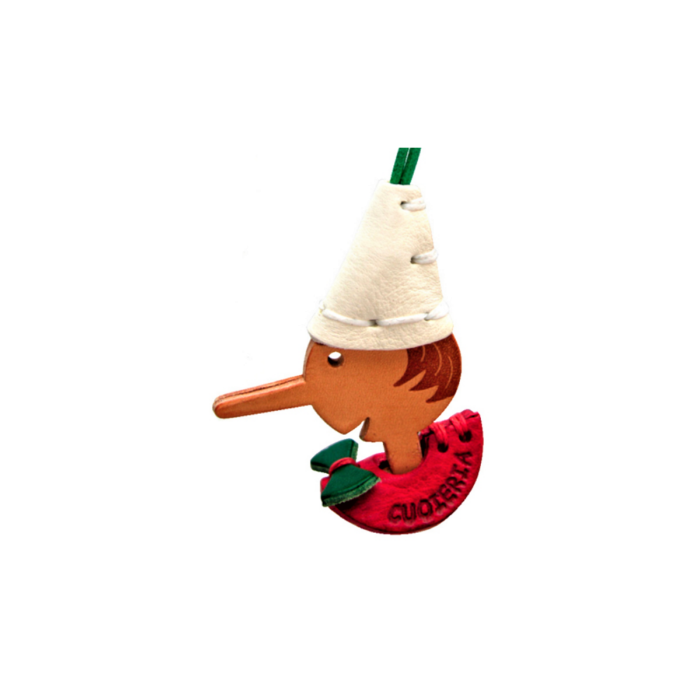 Pinocchio Leather Key Ring