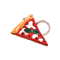 Pizza Leather Key Ring