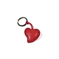 Red Heart Leather Key Ring