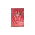 Red Peacock Marbled Paper