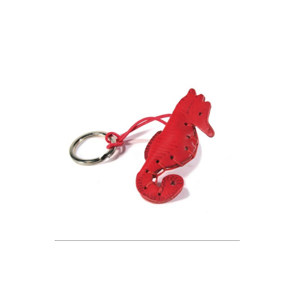Seahorse Leather Key Ring