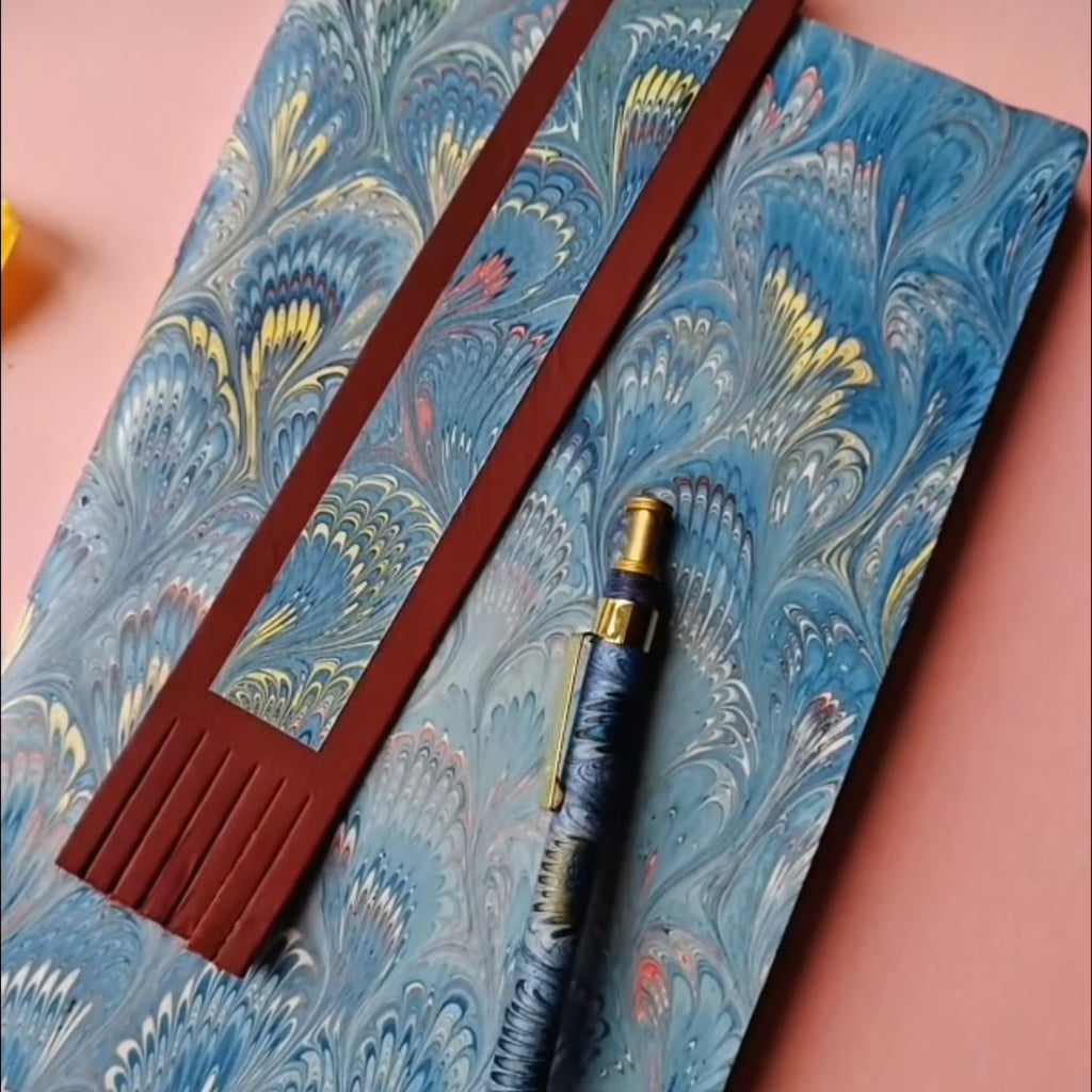 Slim Marbled Paper Journal - Soft Cover - Lined