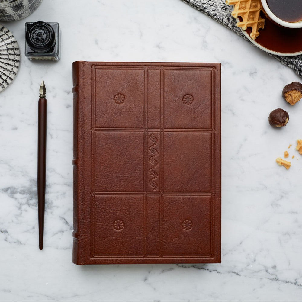 Leather Journal - Hard Cover - Unlined - Square Emboss