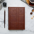 Leather Journal - Hard Cover - Unlined - Square Emboss