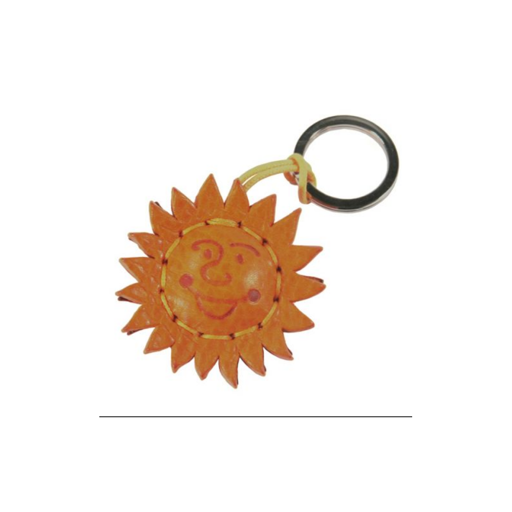 Sun Leather Key Ring
