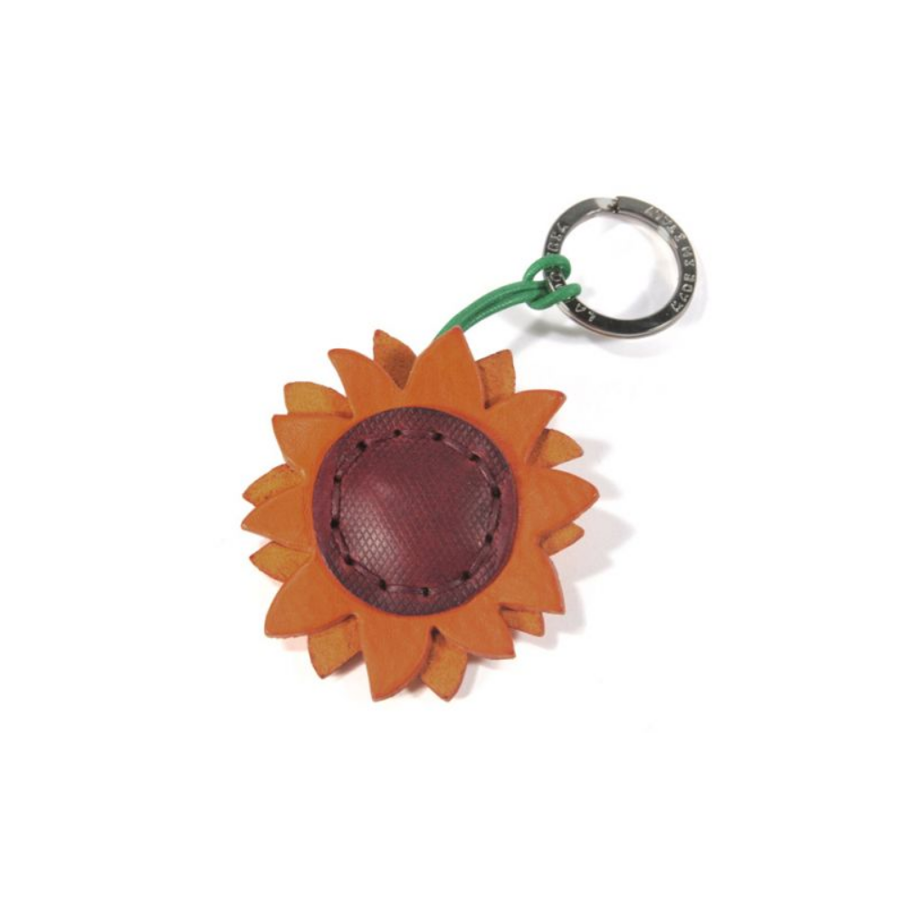 Sunflower Leather Key Ring