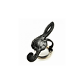 Treble Clef Leather Key Ring