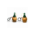 Chianti Wine Bottle Leather Key Ring